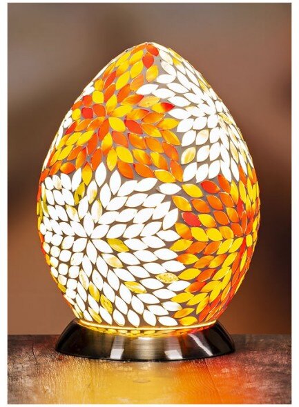 The Grange Collection Coloured Mosaic, Mosaic Egg Table Lamp