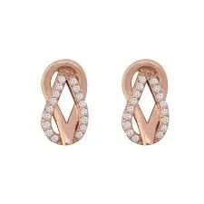 TIPPERARY CRYSTAL Rose Double Swirl Earrings