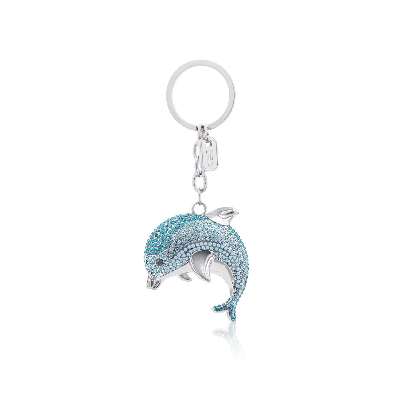 TIPPERARY CRYSTAL Blue Dolphin Keyring