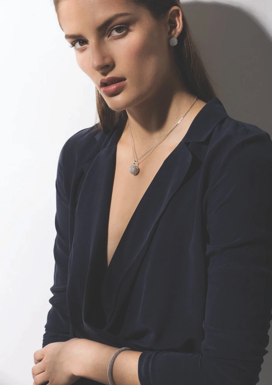 TIPPERARY CRYSTALRose Gold Simple CZ Disc Pendant