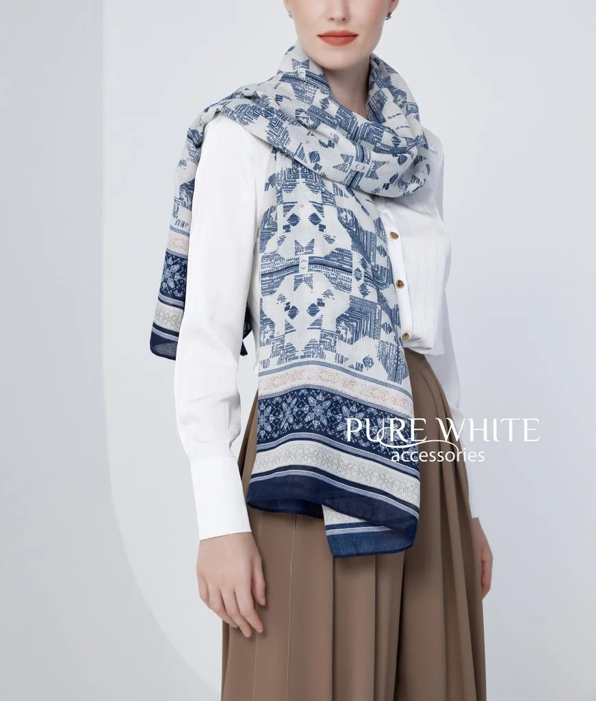 Milanese Whisper Fine Fabric Italian Luxury Scarves