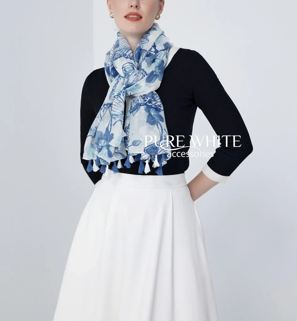 Lago di Moda Butterfly fine fabric scarf