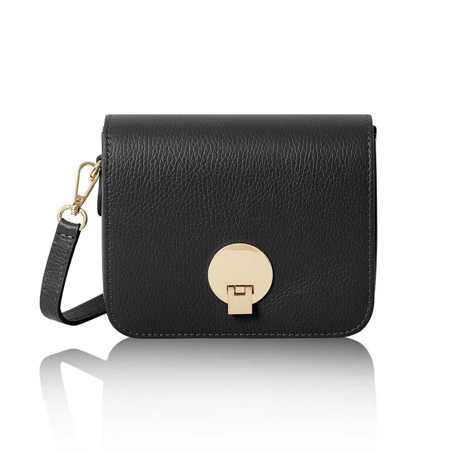 ITALIAN LEATHER BLAACK CROSS BODY