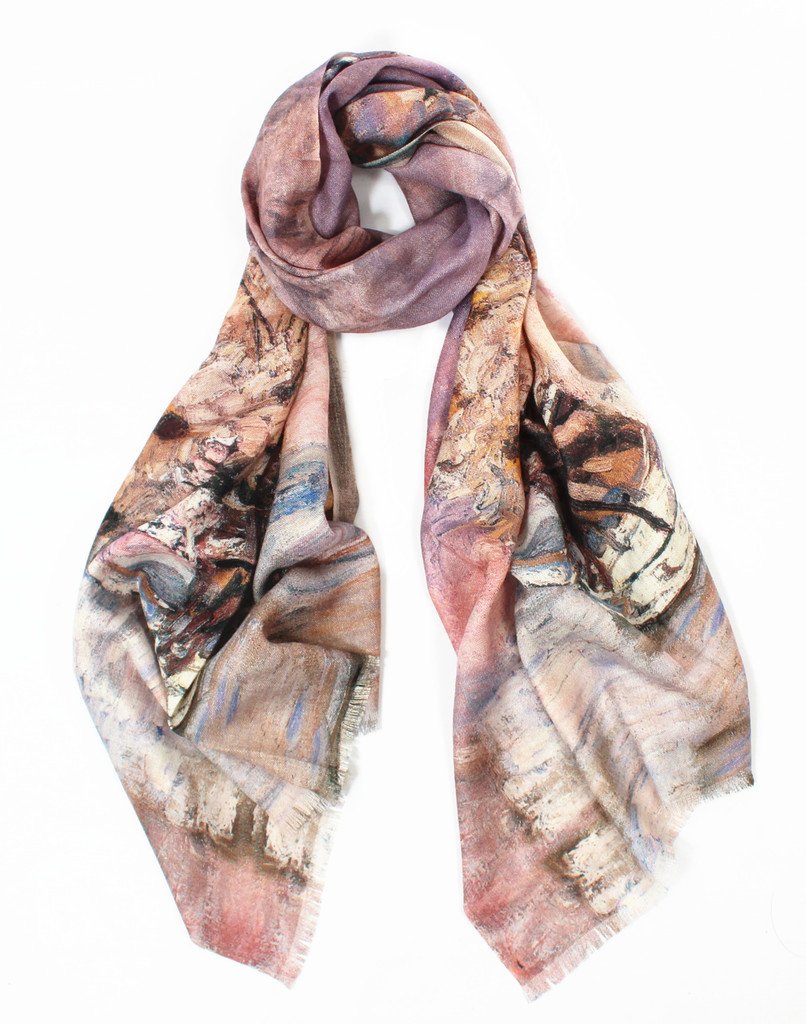 Florale Serenità Italian Light Wool Scarf