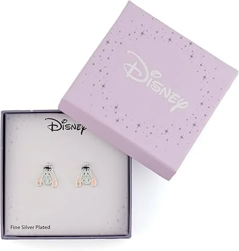 Winnie The Pooh Eeyore Silver Plated Stud Earrings