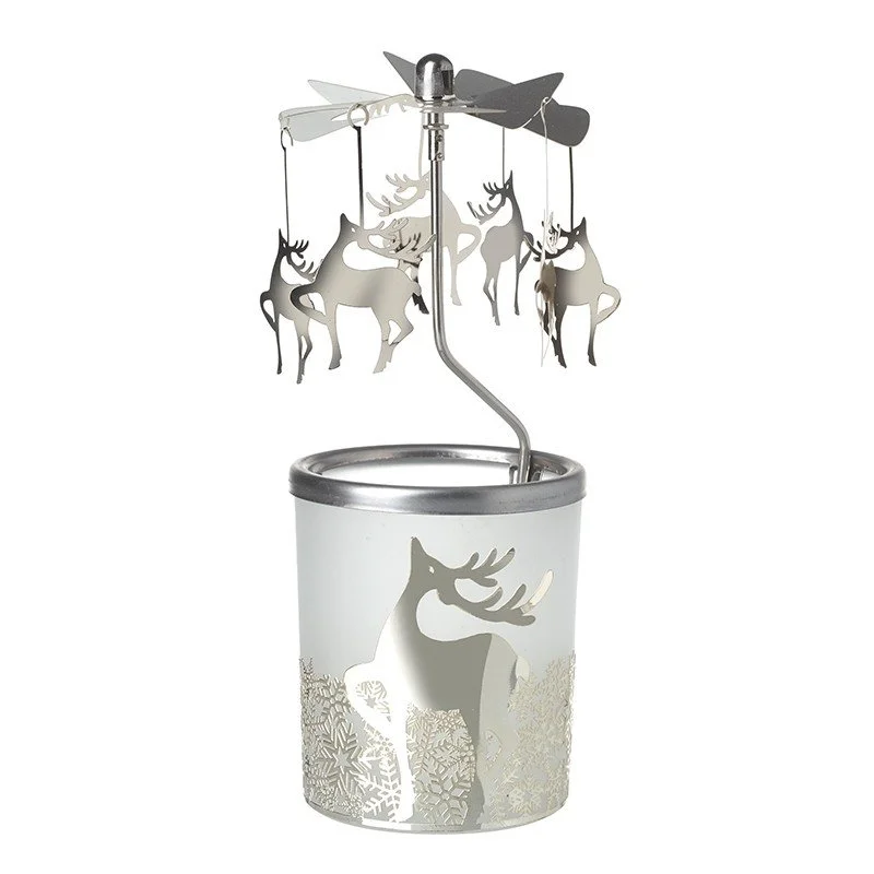 Spinning Christmas Metal mini T-Light Holder