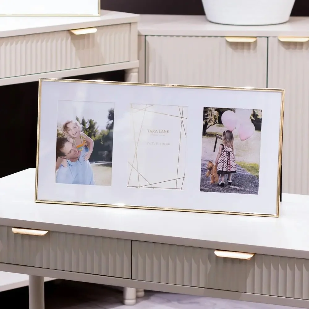 Tara Lane Lisa 3 Photo Collage 5 x 7 - Gold | TL6914