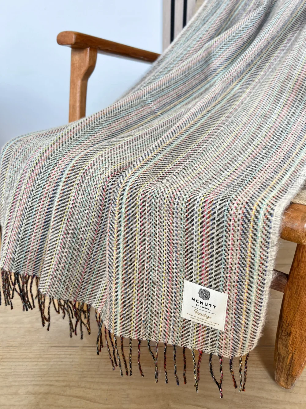 Oatmeal Heritage Tweed Throw