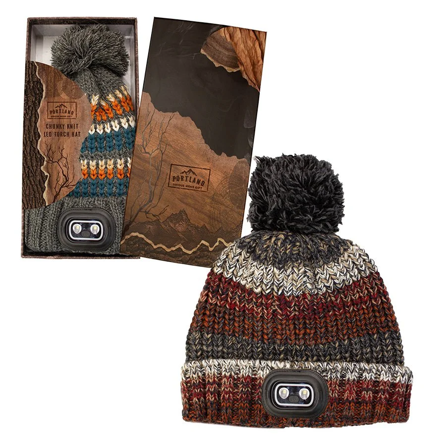 Chunky Knit LED Torch Hat