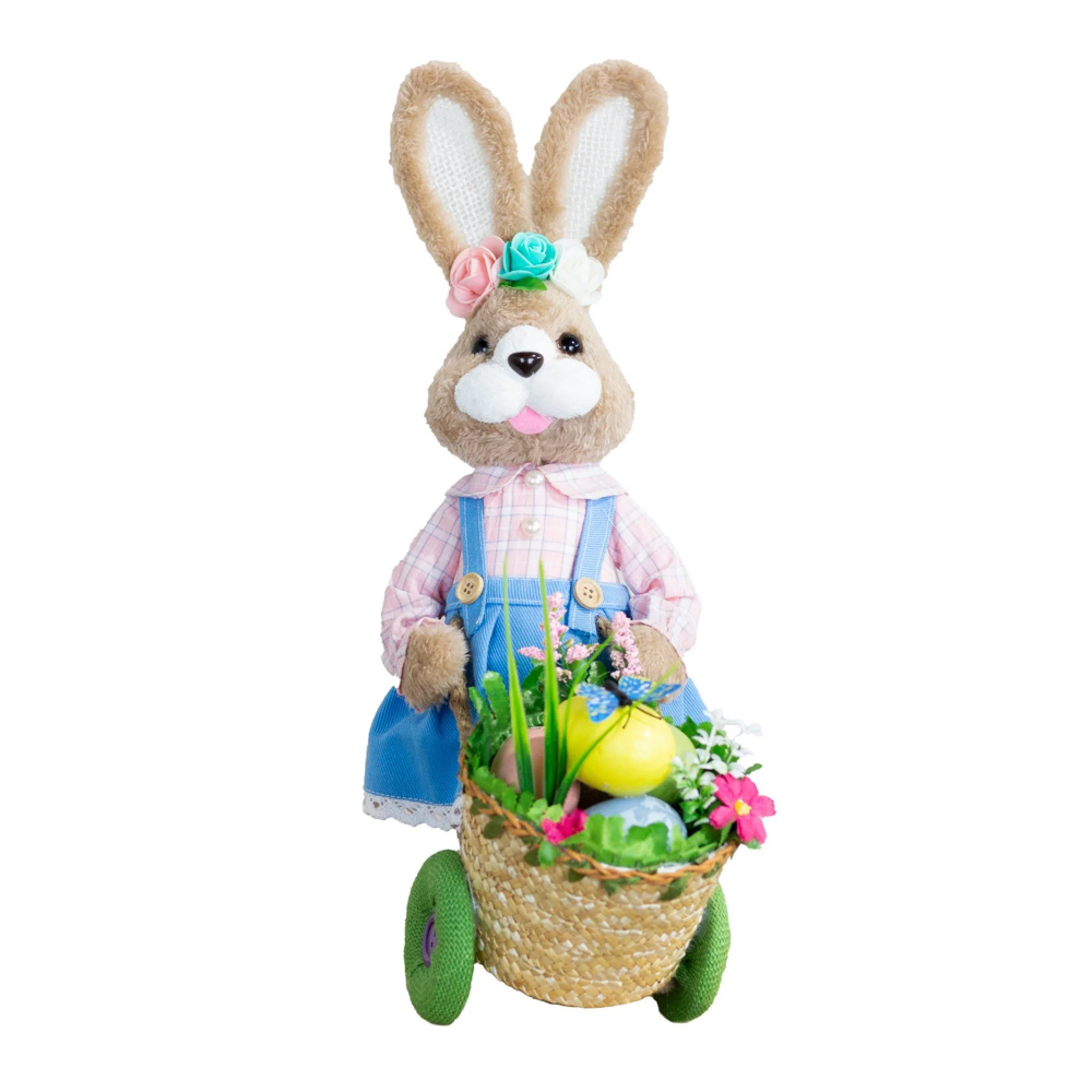 Easter Bunny with Cart Girl