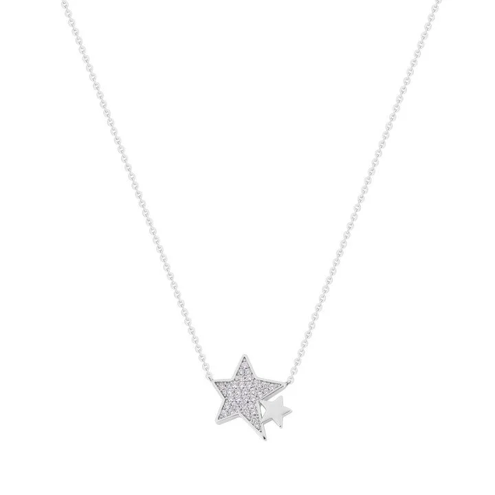 TC DOUBLE STAR PENDANT SILVER