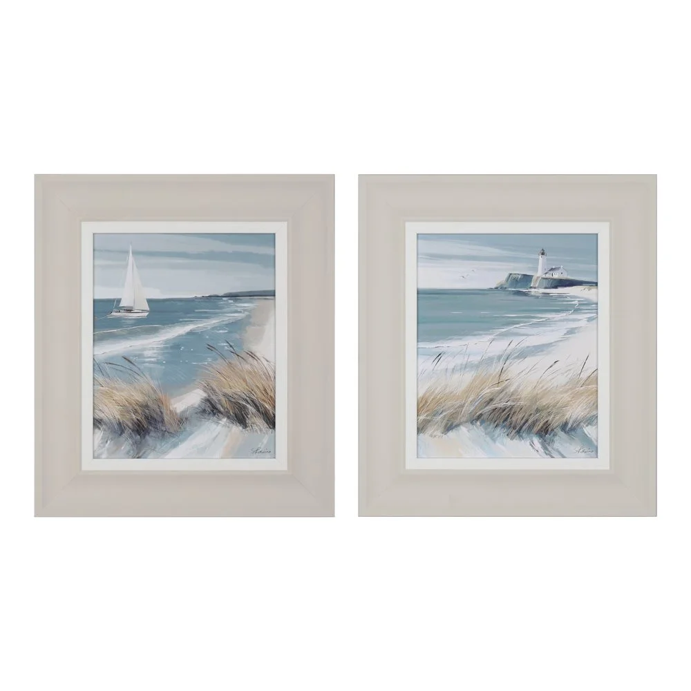 Framed Print White Sails/Making Waves 2 Ass