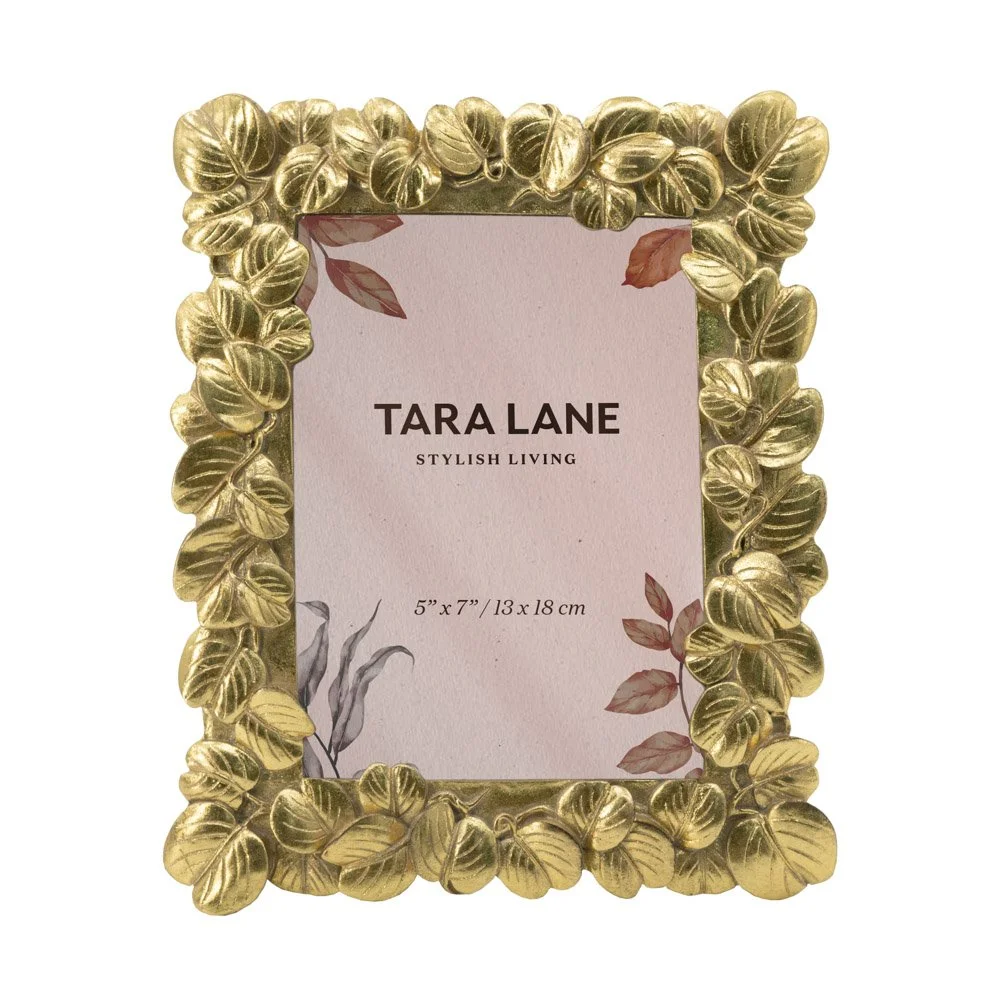 Leaf Photo Frame Gold 5x7