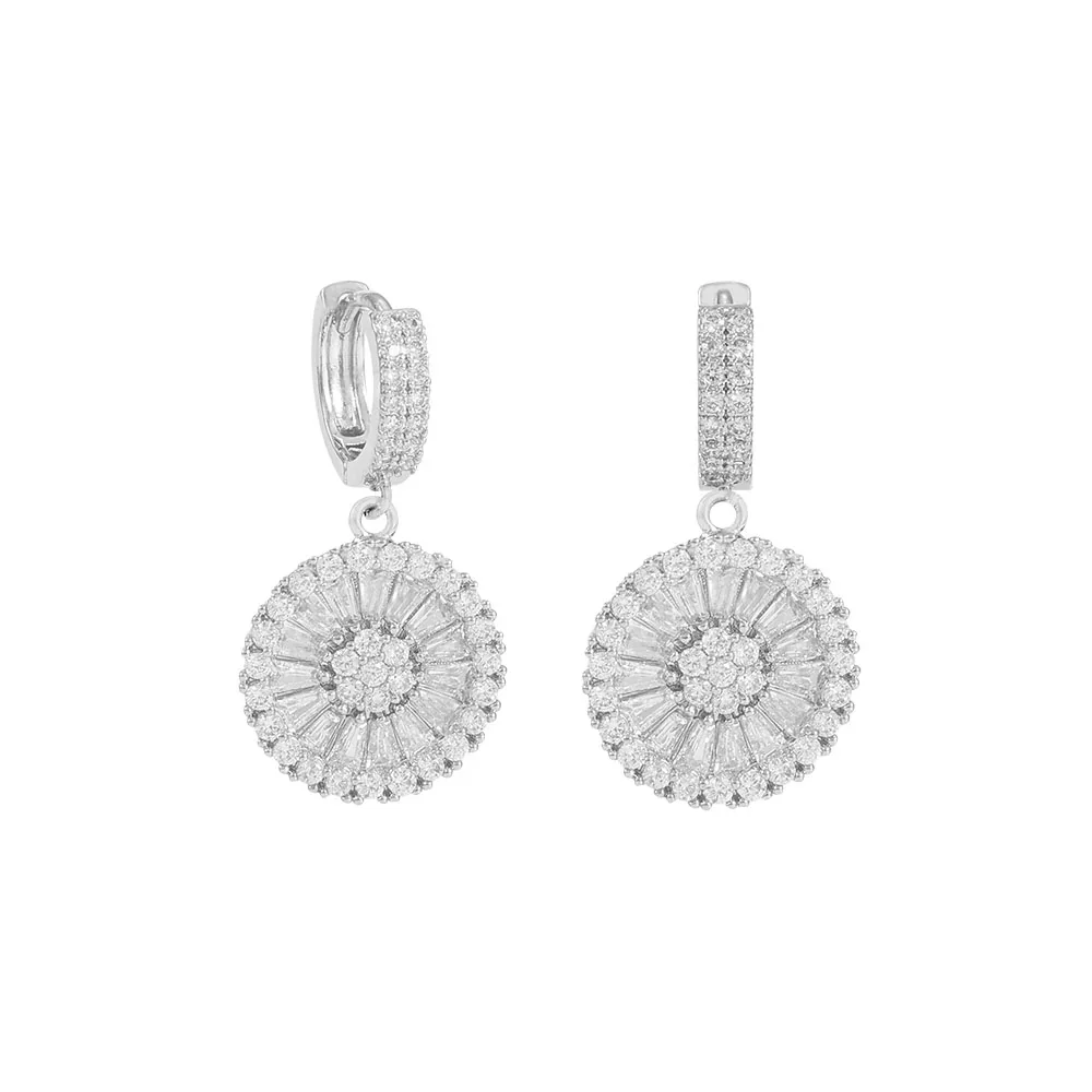 KNIGHT AND DAY Crystal Disc Earrings