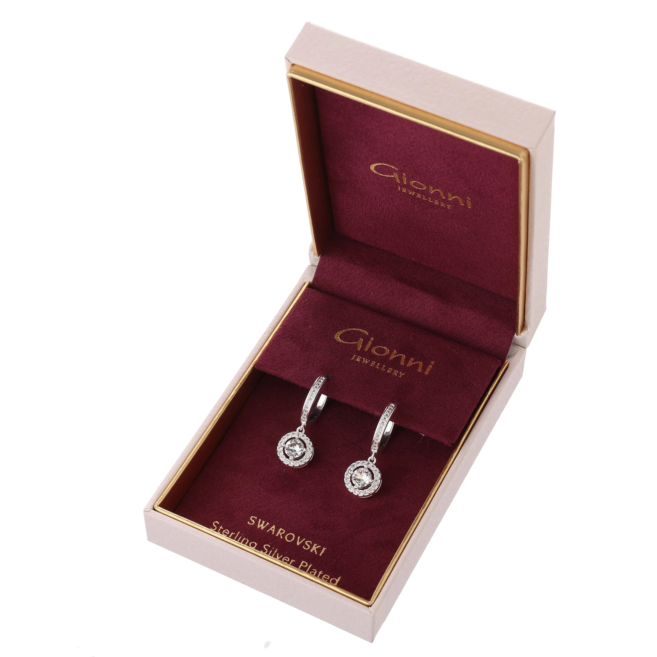 Crystal Halo Huggies Earrings