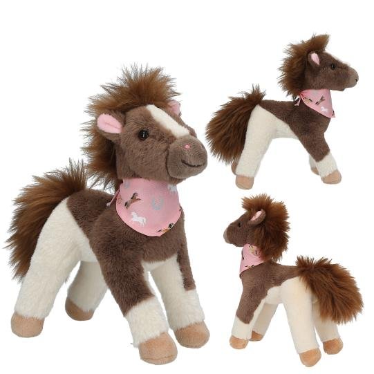 Miss Melody Plush Horse Toy - Brown & White, 18 cm