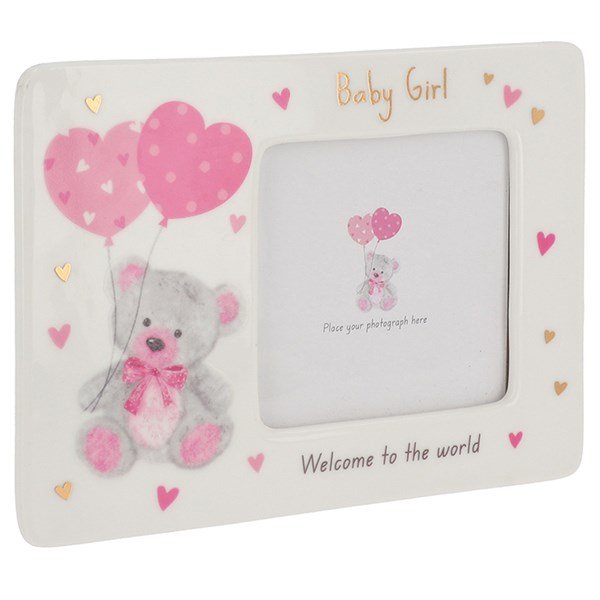 Little Bear Ceramic Frame - Baby Boy/Girl Keepsake