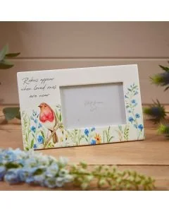 Robin Forget Me Not Remembrance Frame