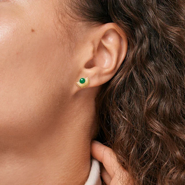 Studs_Soleil-Earrings-E97GM-42_Petrol_Green-1.webp