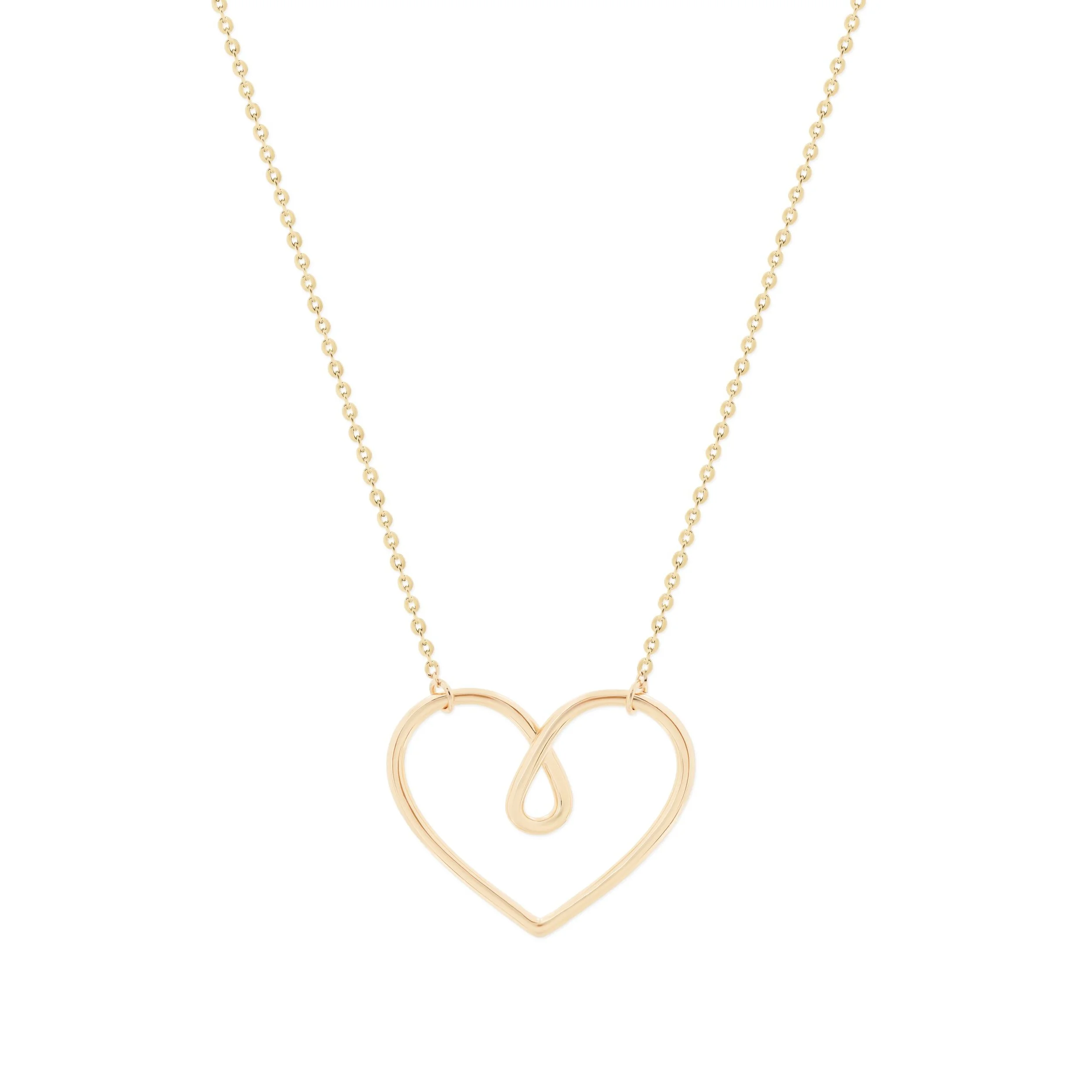 TC LOVE KNOT – HEART PENDANT GOLD
