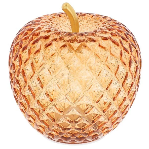 Diamond Cut LED Apple Large Amber