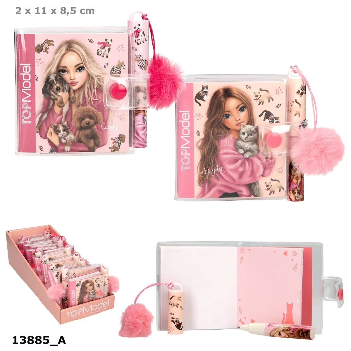 TOPModel Mini Notebook With Ballpen FUR EVER FRIENDS