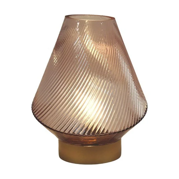 LED Swirl Lamp Pink 20cm