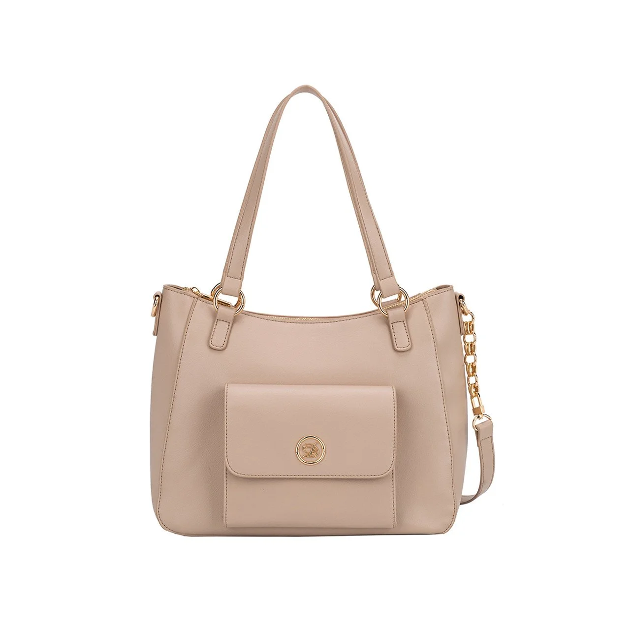 Dice Aspen Flapover Bag : Natural