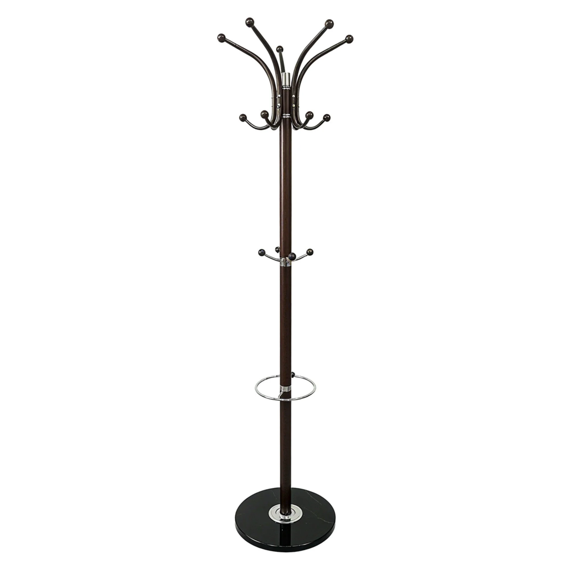 Colton Hat & Coat Stand Dark Oak/Black