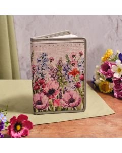 Floral Serane Mixed Flowers Linen Covered Notebook
