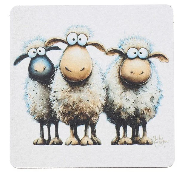 Shirley MacArthur The Sheepies Coaster
