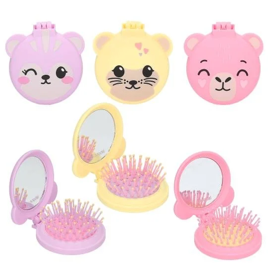 TOPModel Folding Hairbrush With Mirror CANDY GLAM