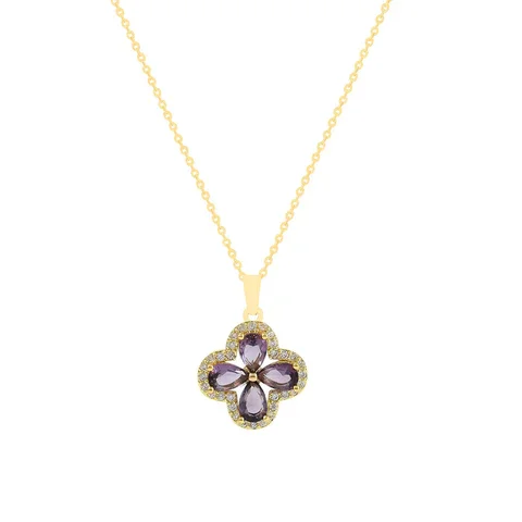 Knight and Day Amethyst Clover Pendent