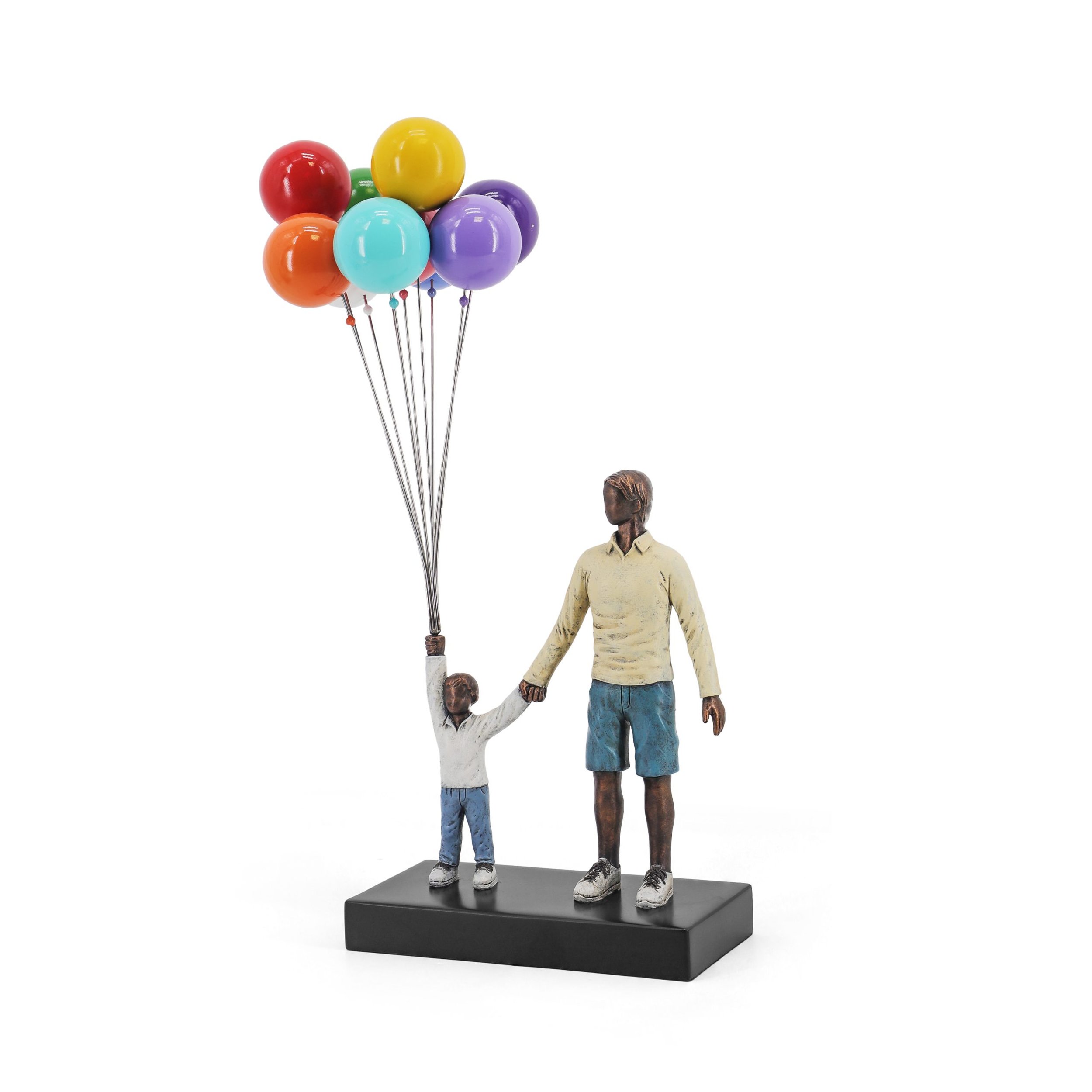David Mcglynn Sculpture - Dad and Boy 'Content'
