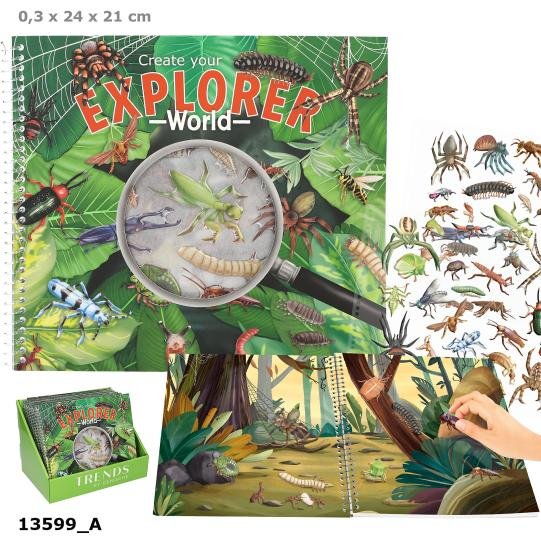Explorer Stickerworld With Relief Stickers