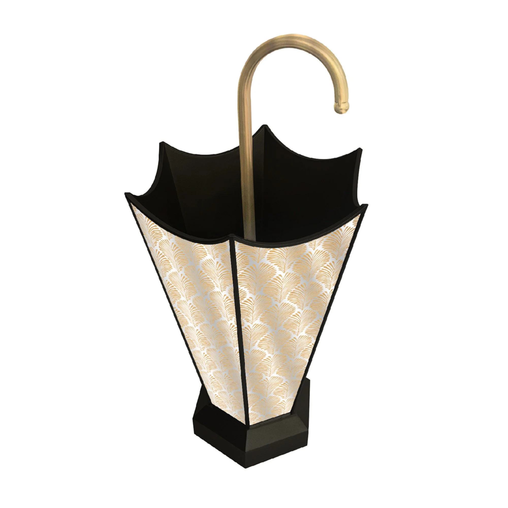 Bruna umbrella stand black/gold