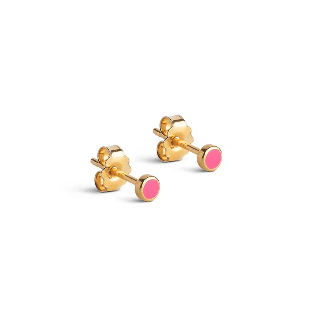 Stud_Enamel_Dot-Earrings-E313G-Pink.webp