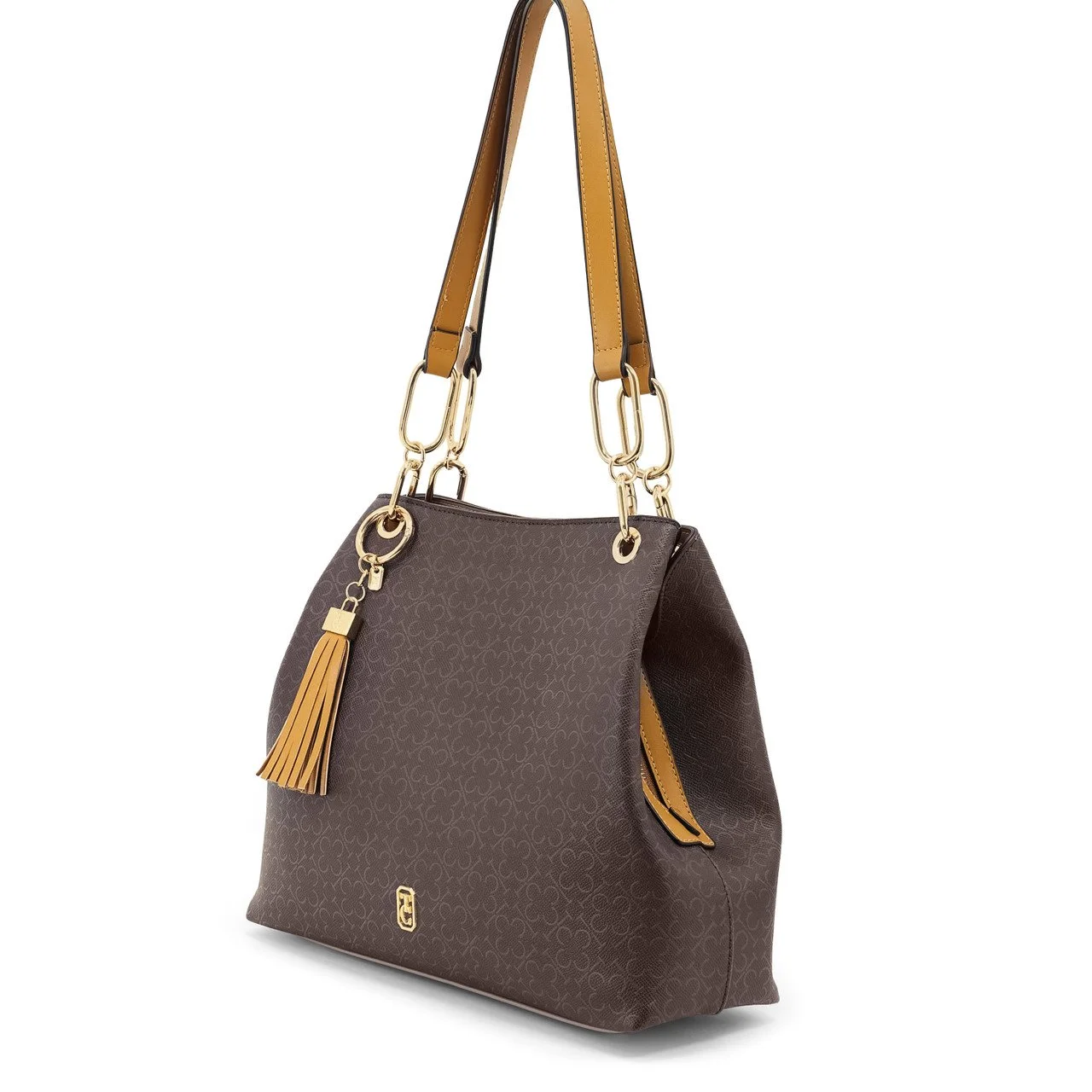 Tipperary Crystal Monogram Tote - Mocha Brown