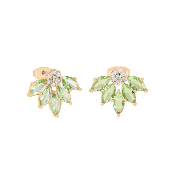 Maureen O'Hara Vintage Flwr Earr Peridot Gold