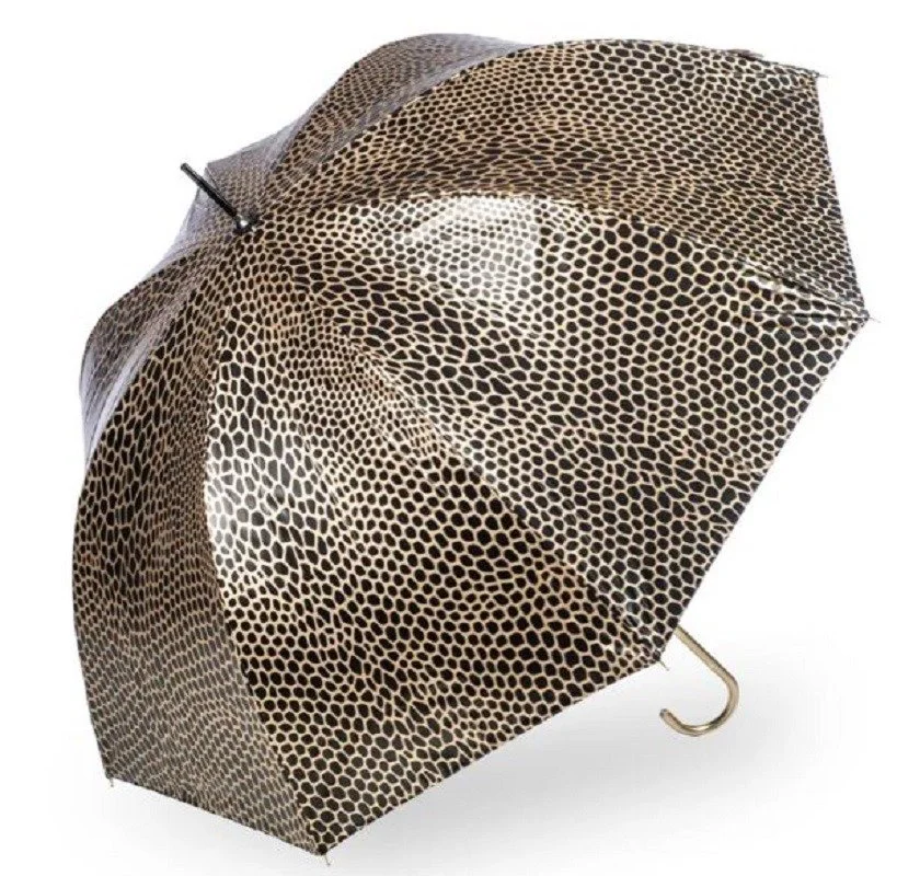 Gold Snake Print Umbrella