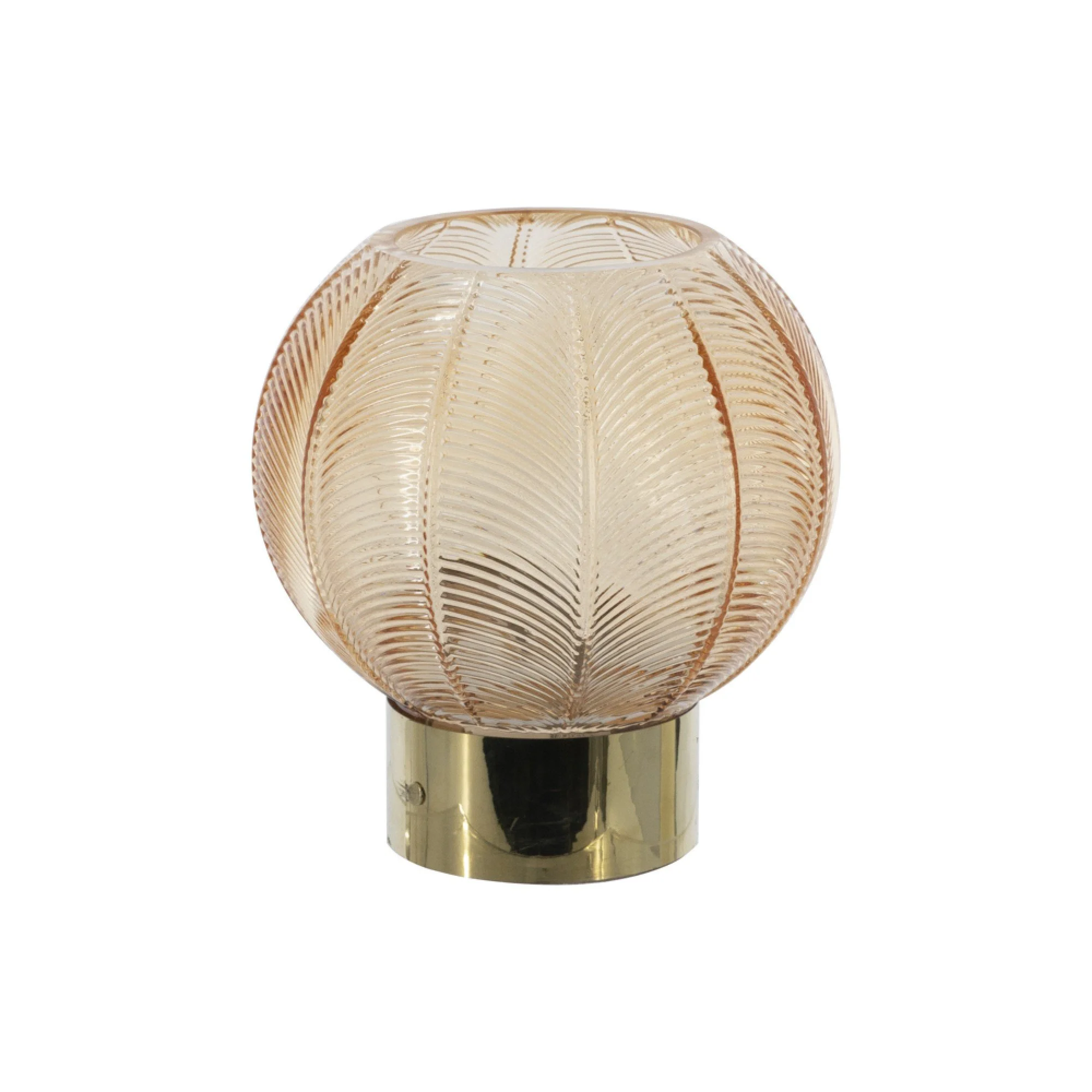 Amber Glass ORB Hurricane 17cm