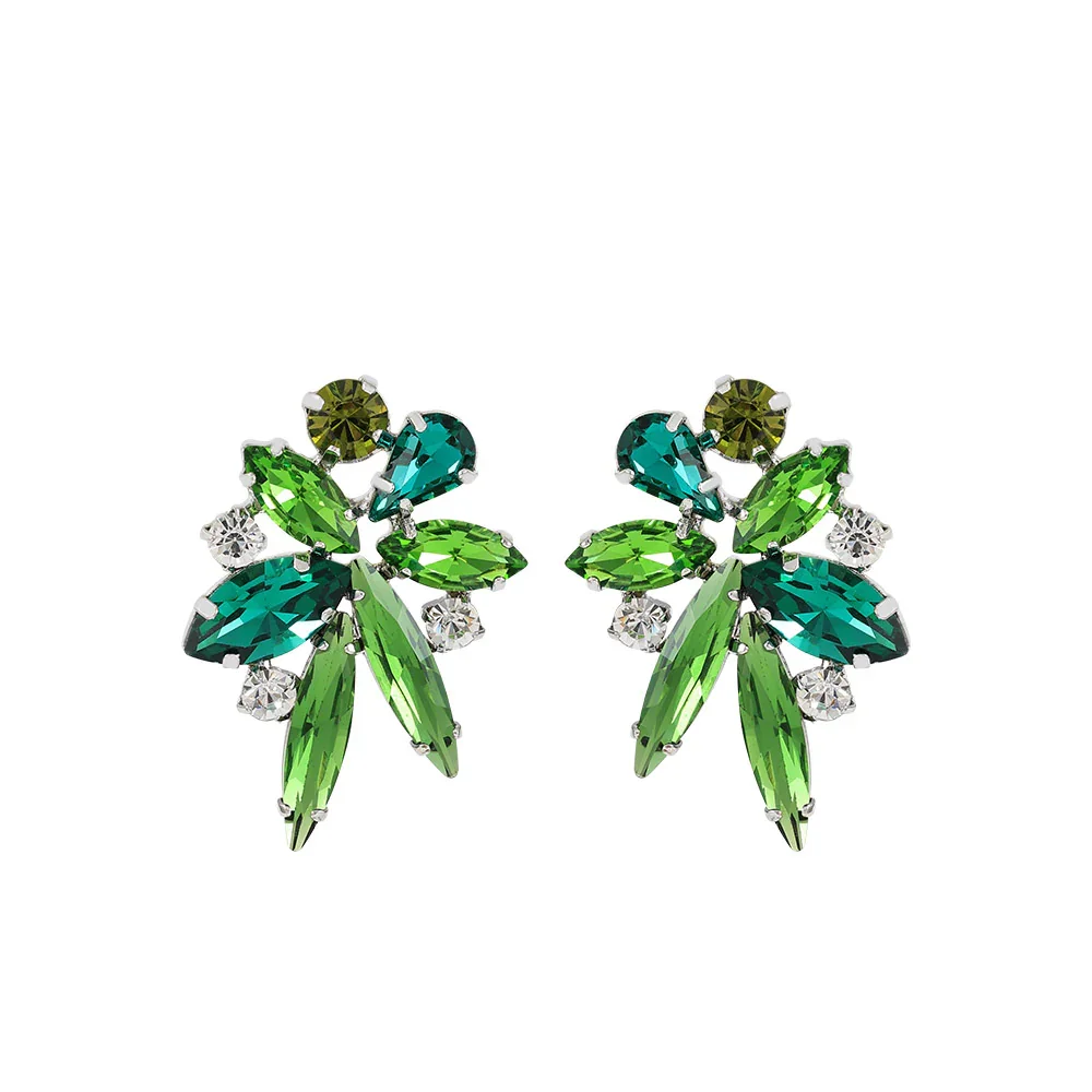 Knight and Day Amani Emerald Crystal Earrings