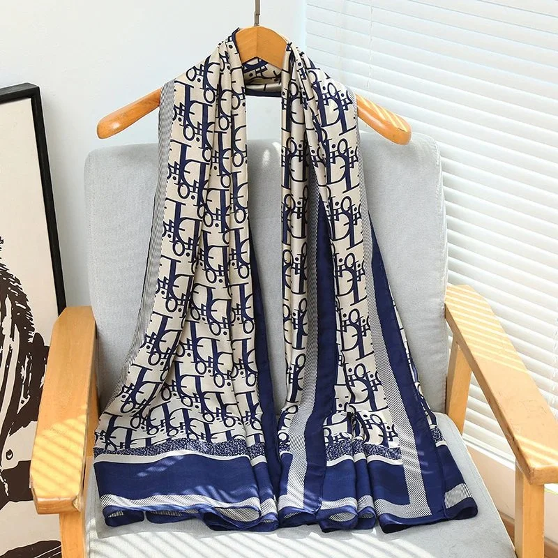 DIOR INSPIRED SILK FEEL LUXURY SCARF