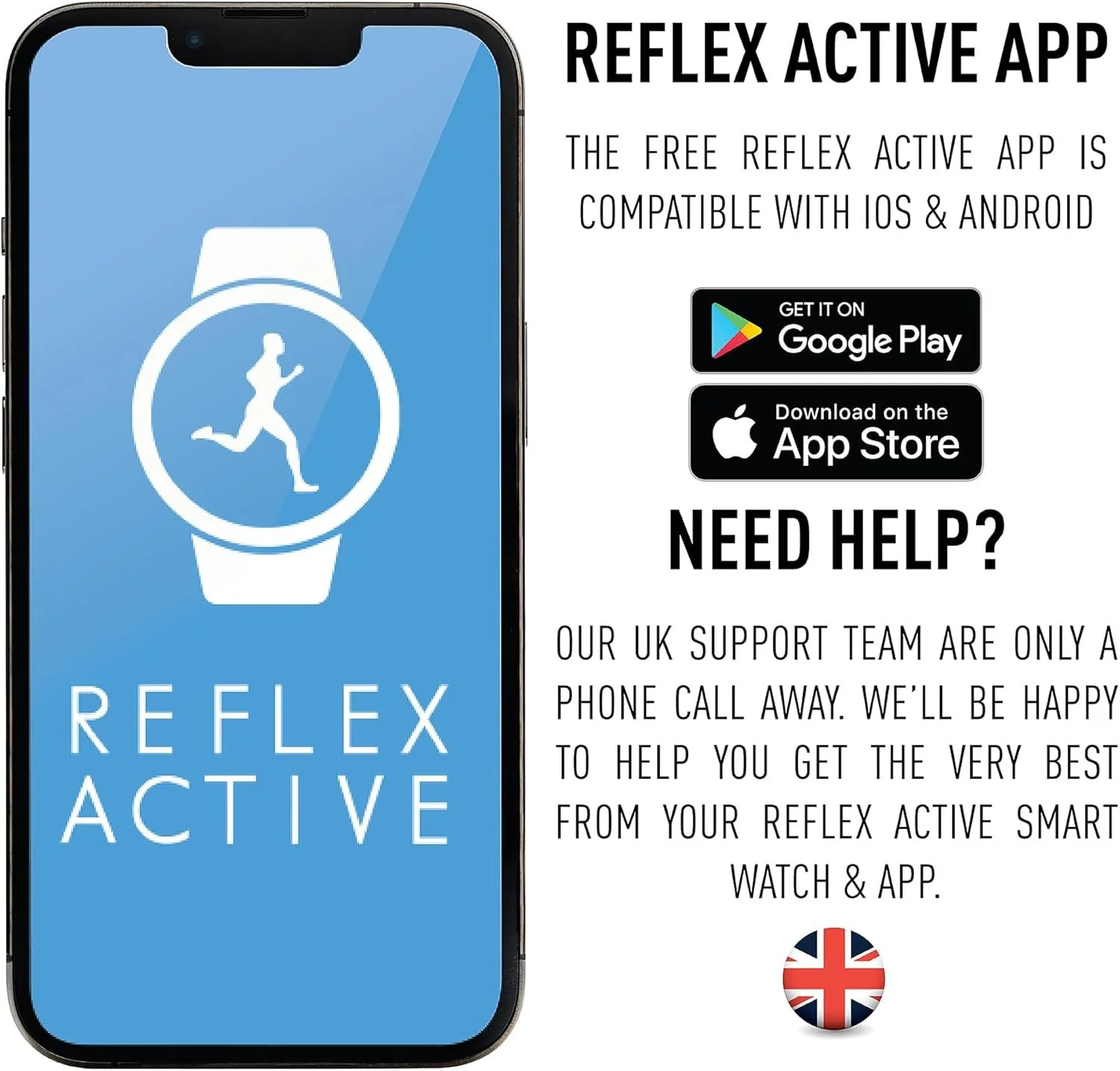 Reflex Active Series 12 Blue Fitness Tracking Smart Watch RA12-2154, Navy,