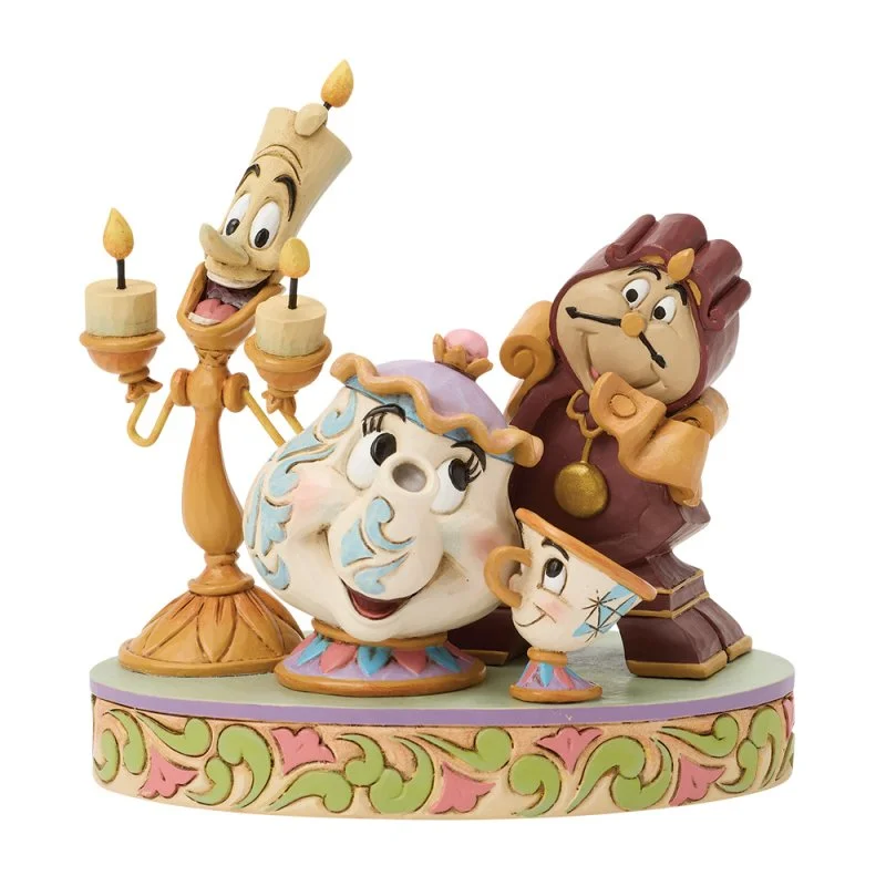 Lumiere,MrsPotts,Cogsworth and Chip
