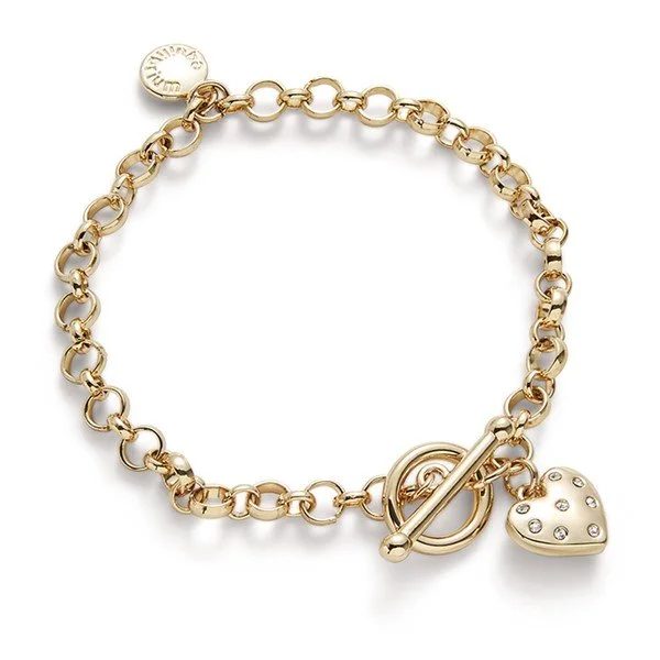 Simply Timeless Elegant Gold Plated Heart Bracelet