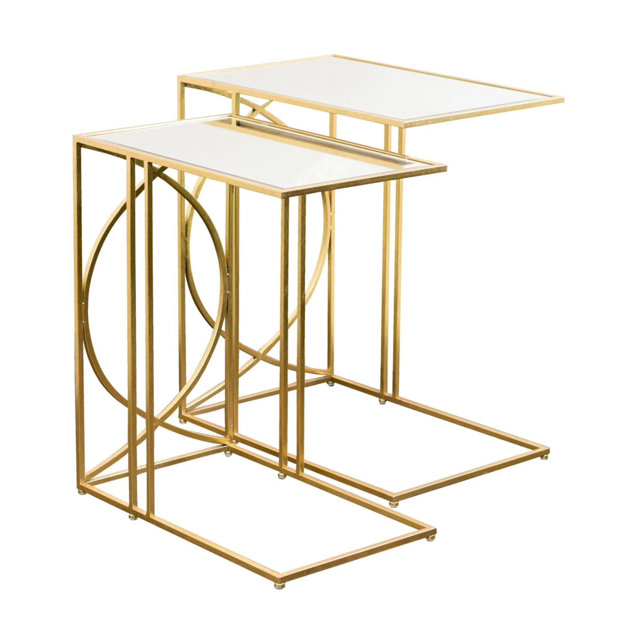 Franklin S/2 Sofa Tables Gold
