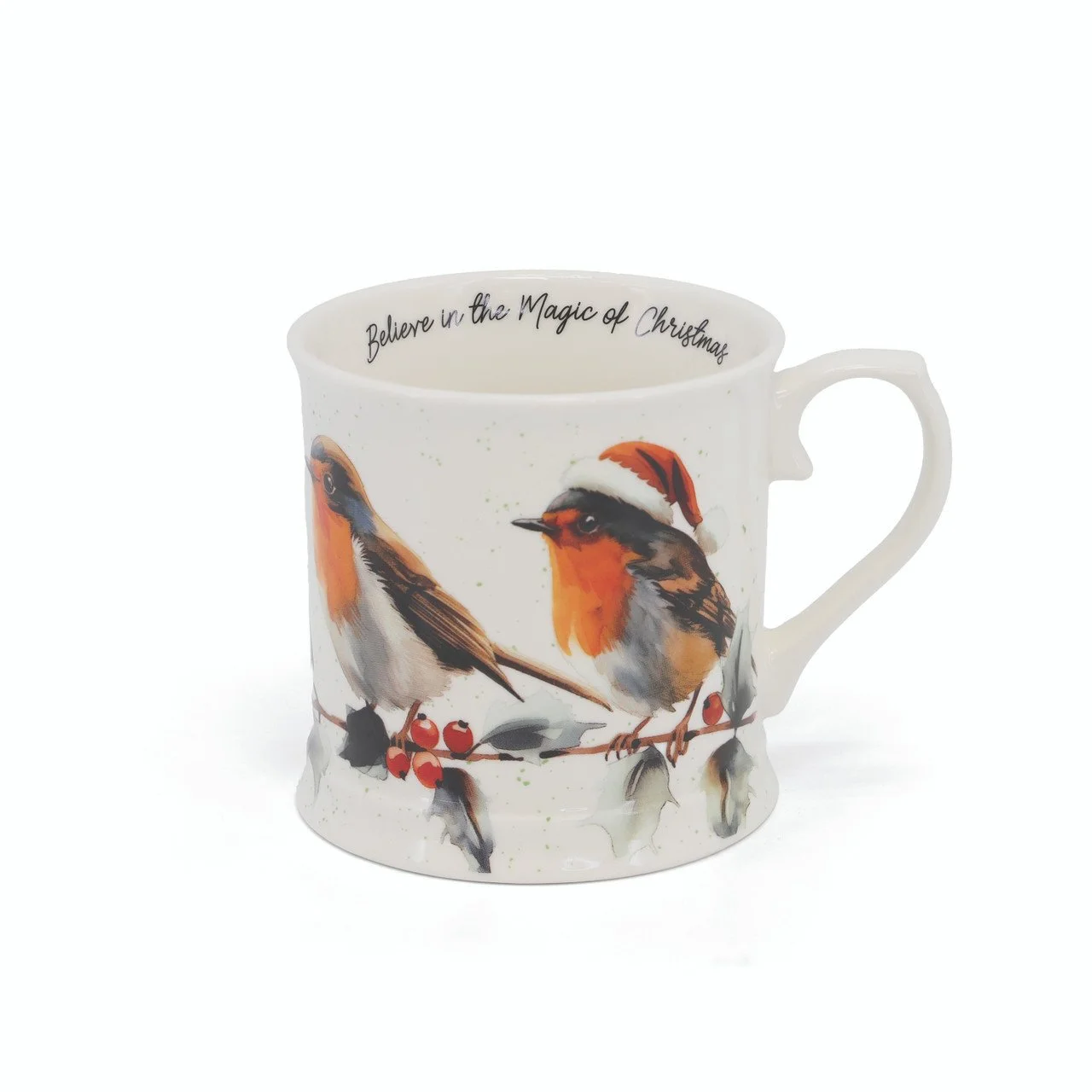 Christmas Robin S/2 Tankards