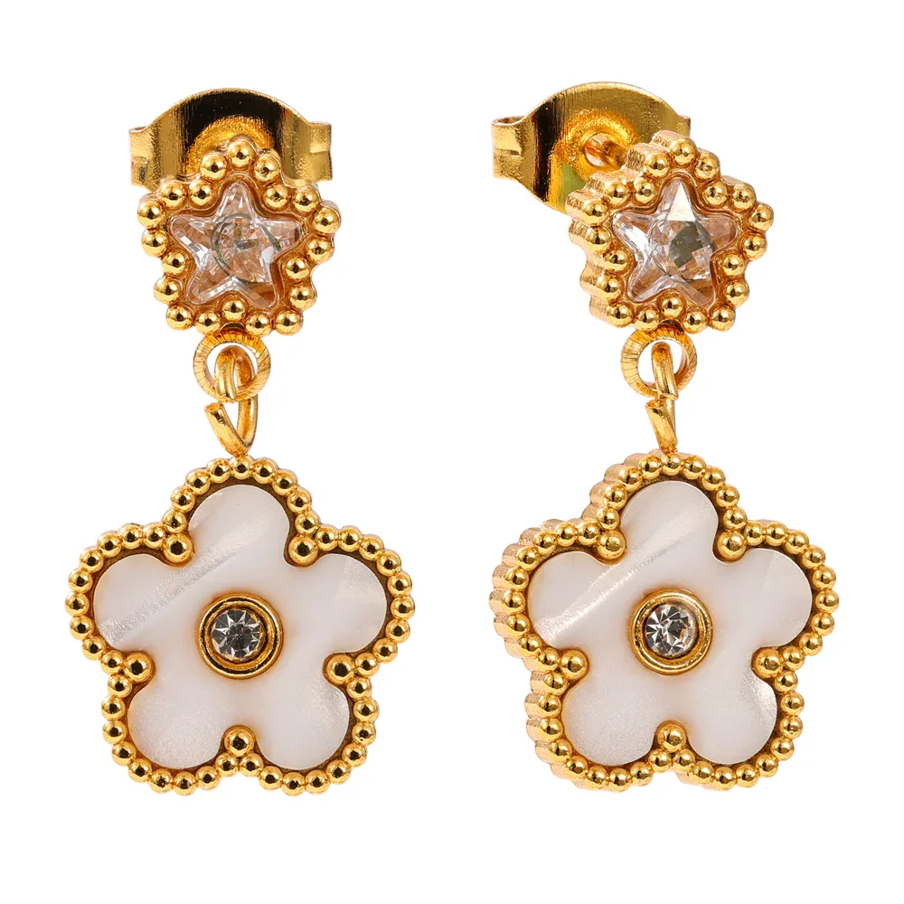 White Clover Earrings