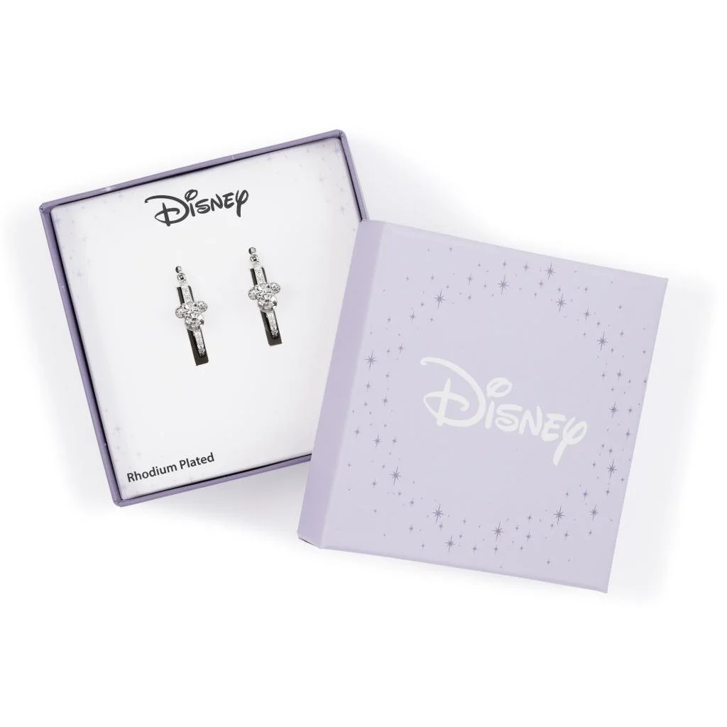 MINNIE - Silver Plated Stone Set Hoop Earrings